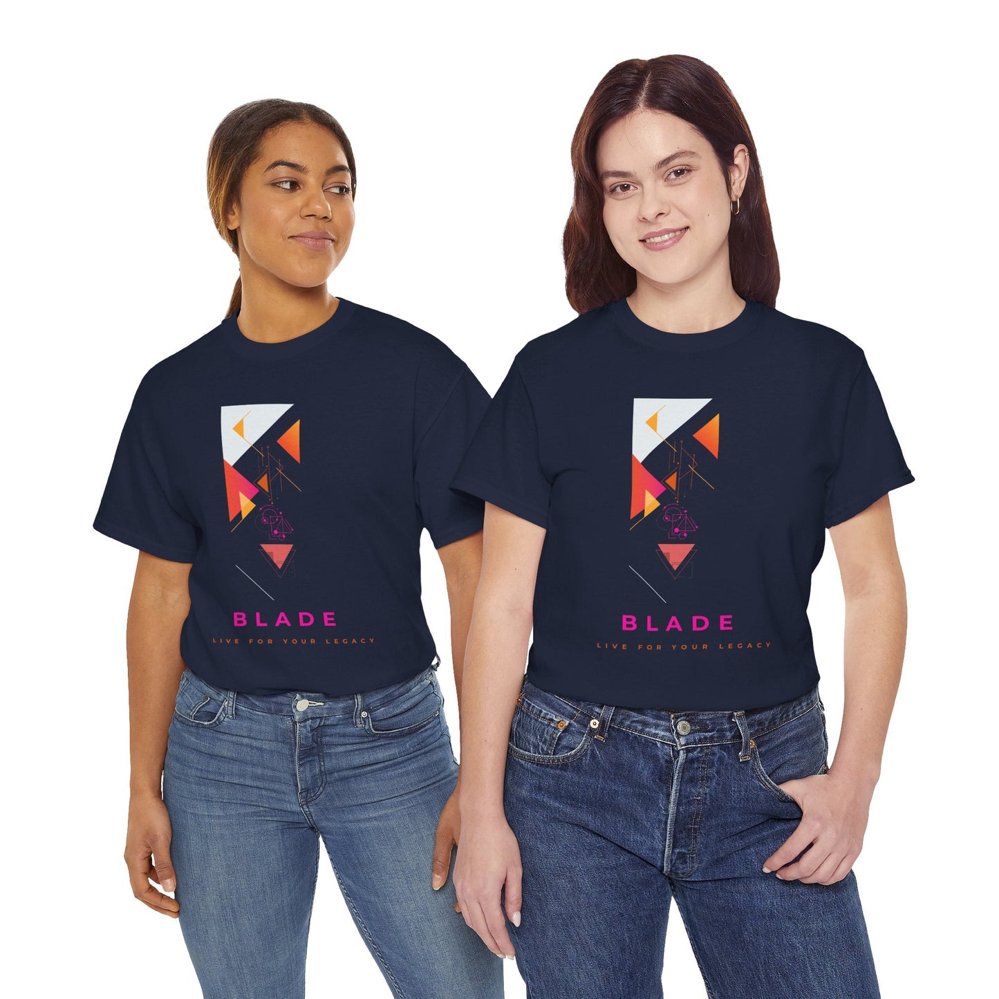 Geometric Odyssey  Pink/Orange T-Shirt