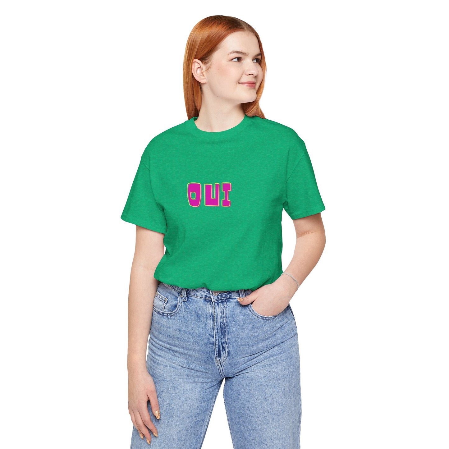 French Bold OUI Tee, Summer Colors