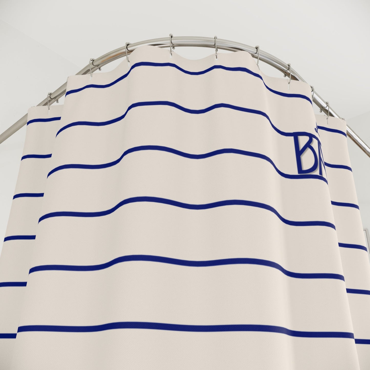 Rubber Duck Striped Shower Curtain — 'Le Bain' Kid's Bathroom Decor