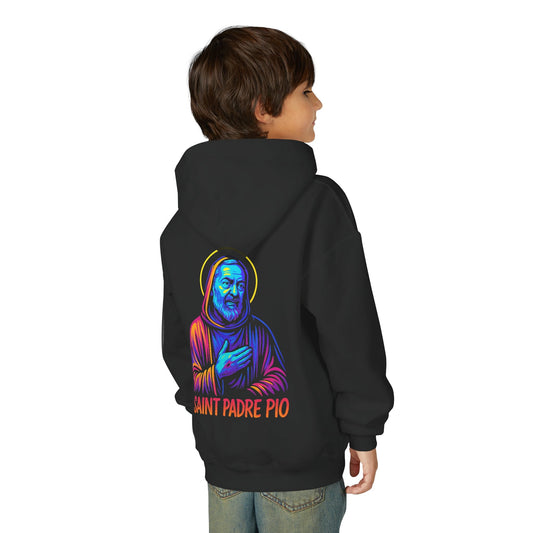 St. Padre Pio | Kids Catholic Hoodie | Pray & Hope
