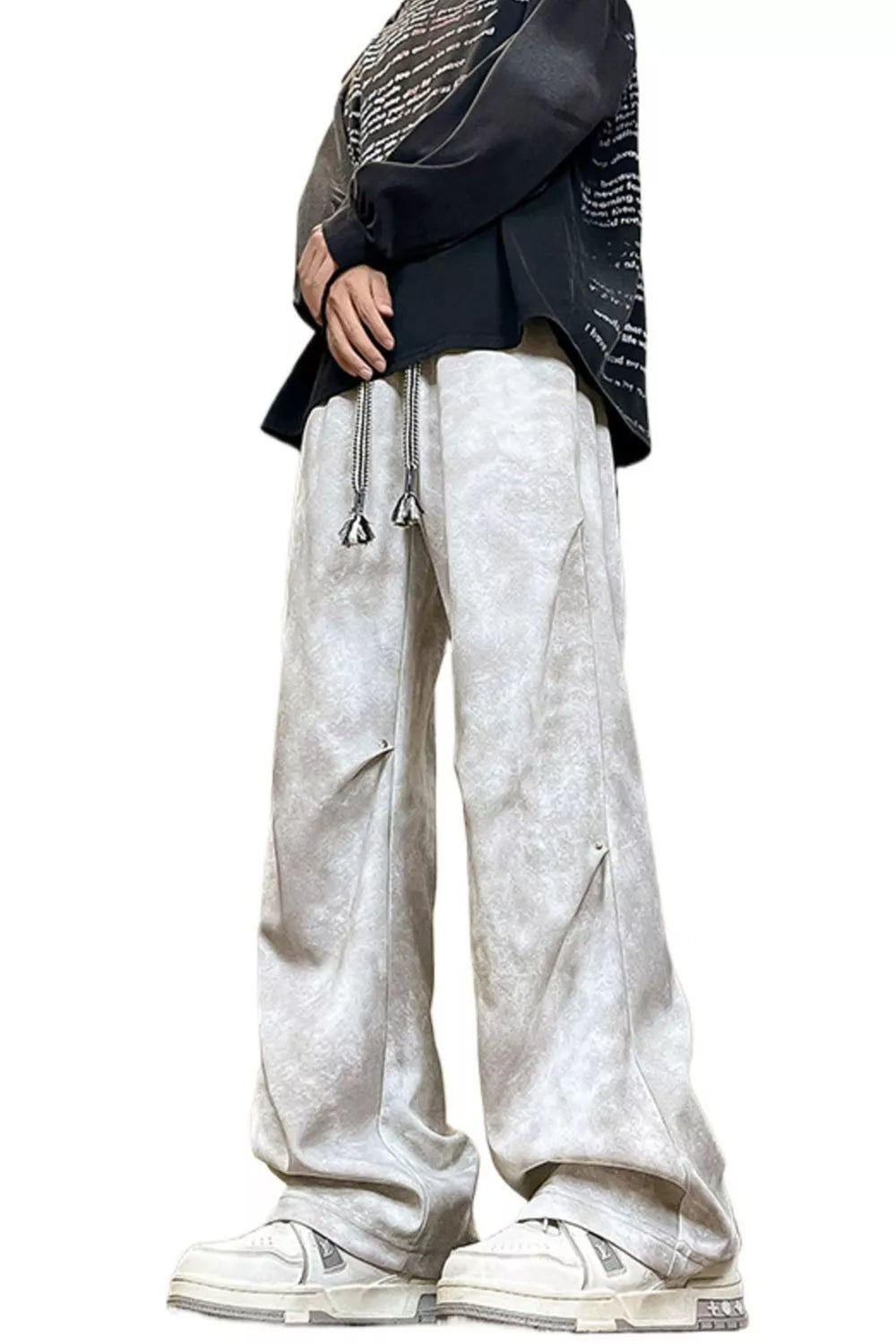 Men's Plus Size Tie-Dye Wide Leg Casual Pants