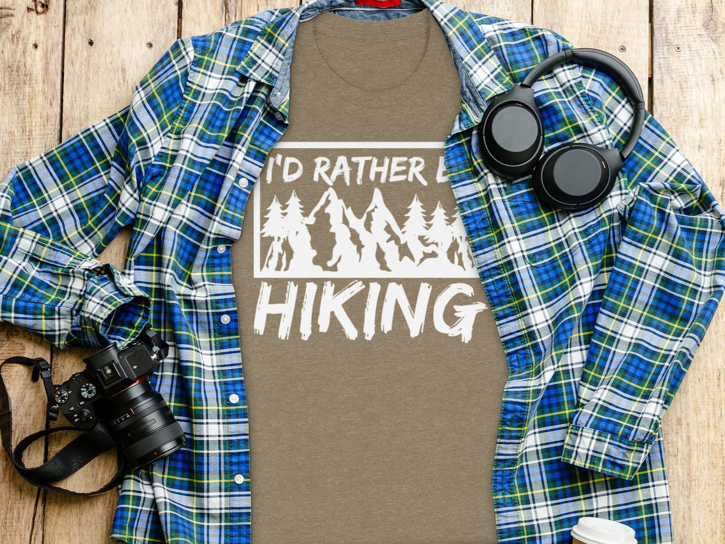 I would rather be Hiking outdoors Mountain T-Shirt