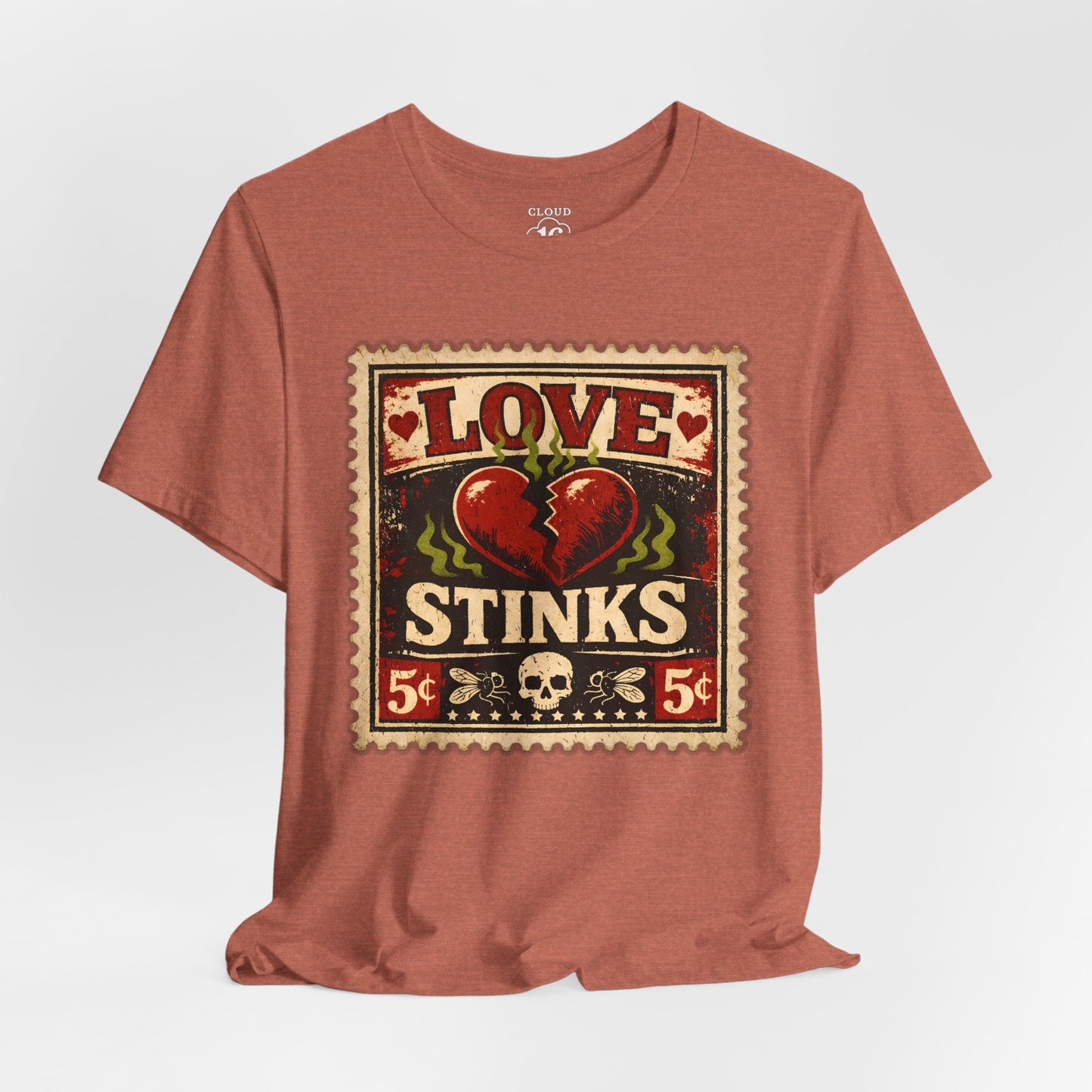 Love Stinks Postage Stamp Tee T-Shirt