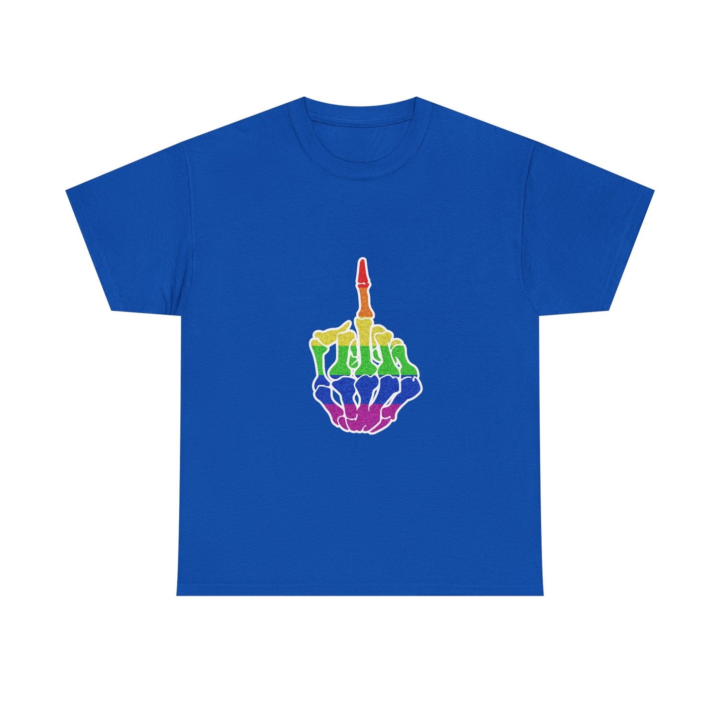 Rainbow Rebellion Skeleton Hand Unisex Cotton Top