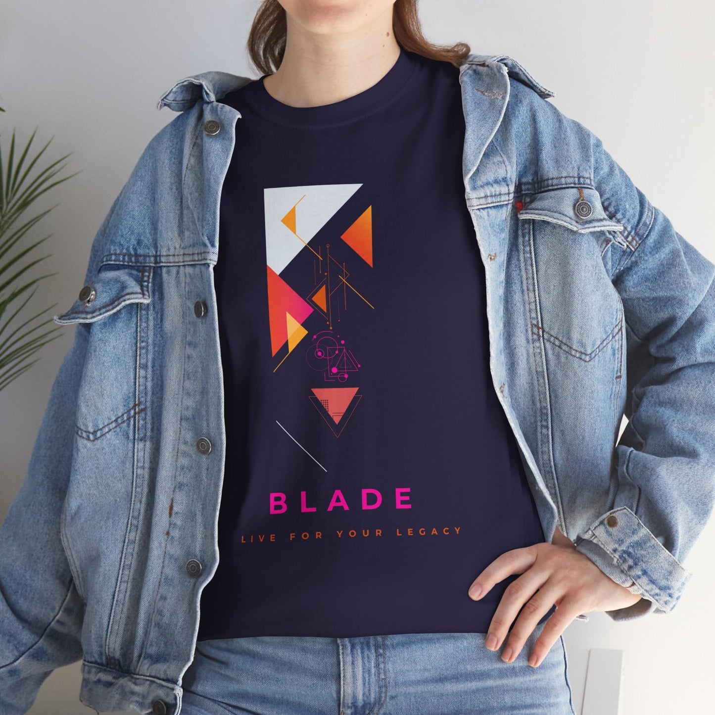 Geometric Odyssey  Pink/Orange T-Shirt