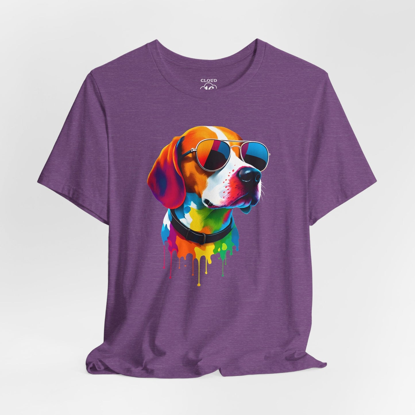 Vibrant Dog Portrait T-Shirt - Unisex Pet Lover Gift - Cool Summer Graphic Tee