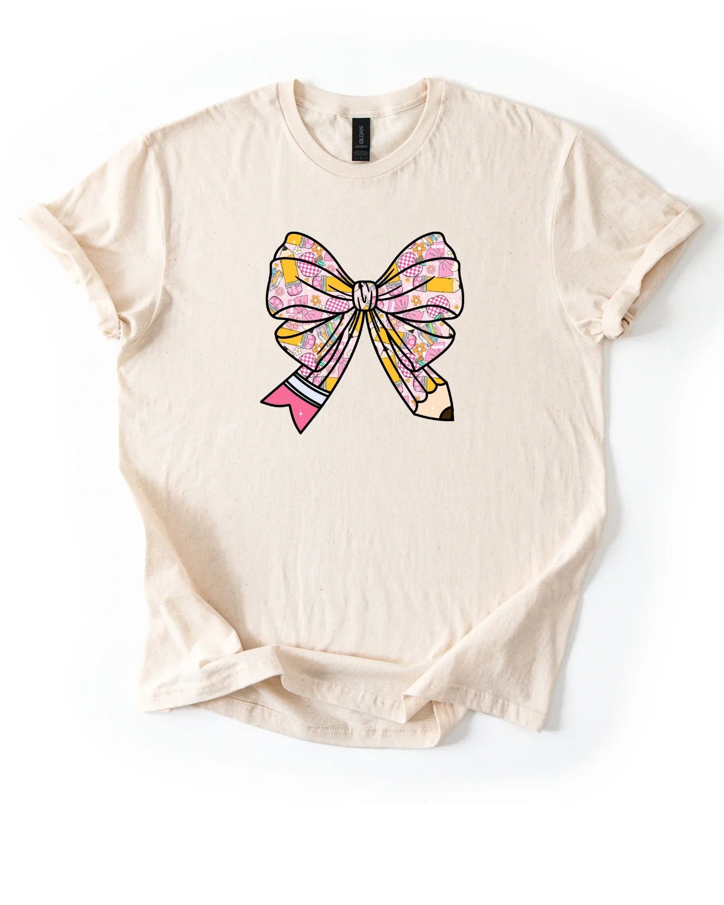 Preppy Bow Teacher Shirt | The Original Teacher-Core Tee™ | Back to School Outfit Must-Have | Girly Classroom Aesthetic Tee