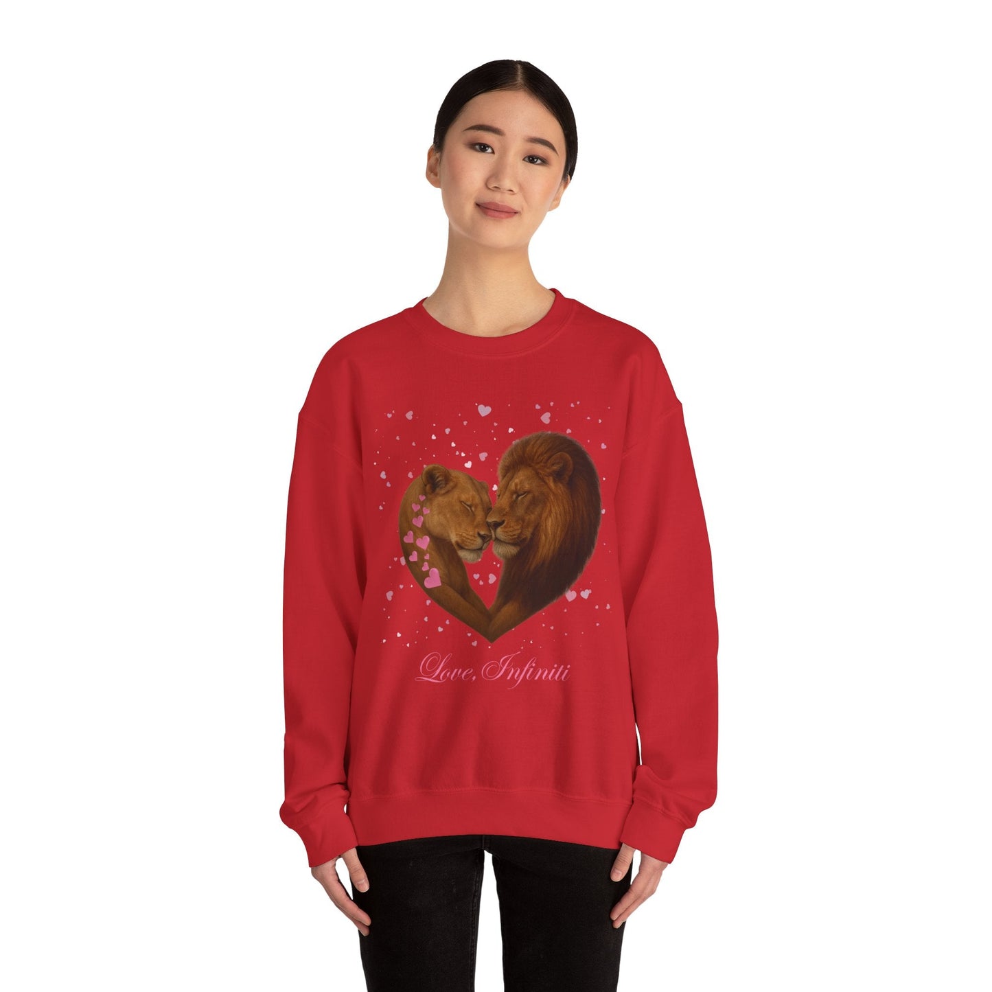 Lion Hearts - Love, Infiniti Unisex Crewneck Sweater