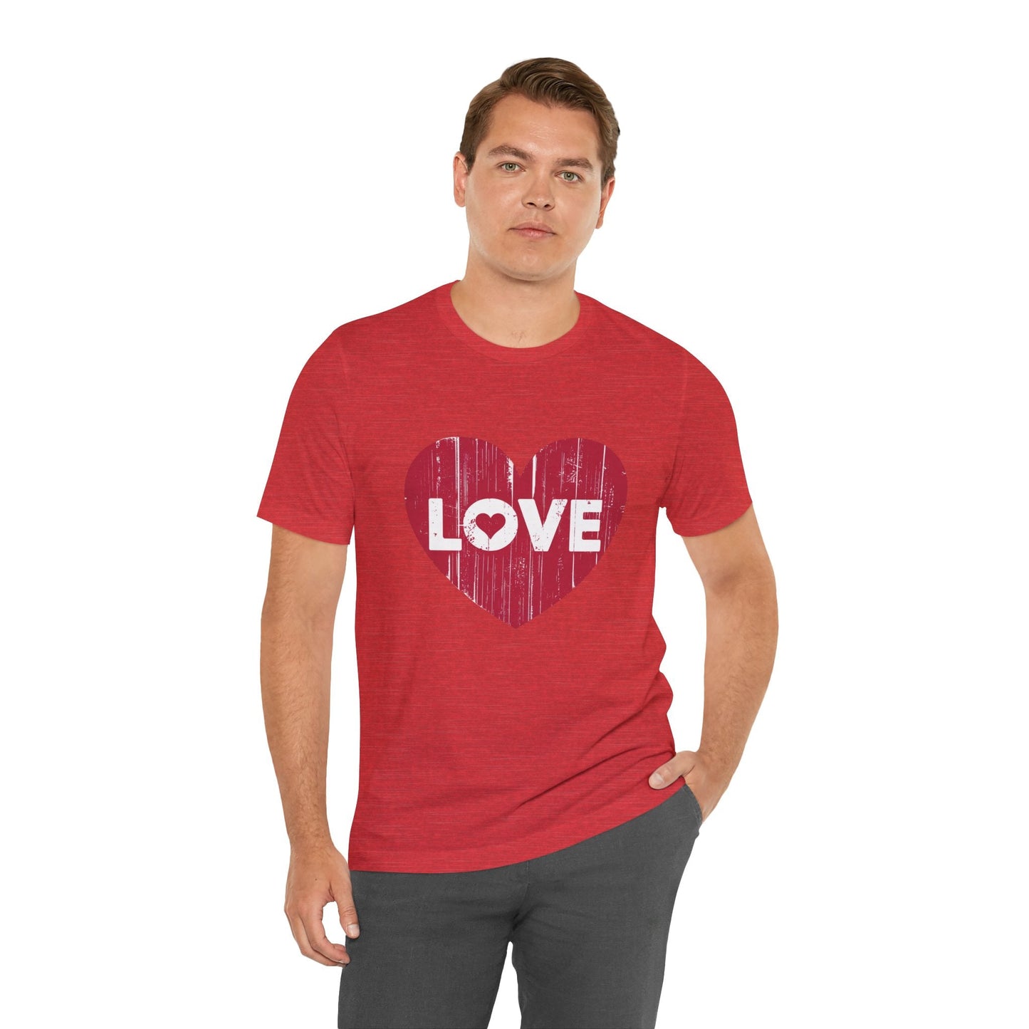 Love T-Shirt - Vintage Distressed Heart Graphic Tee