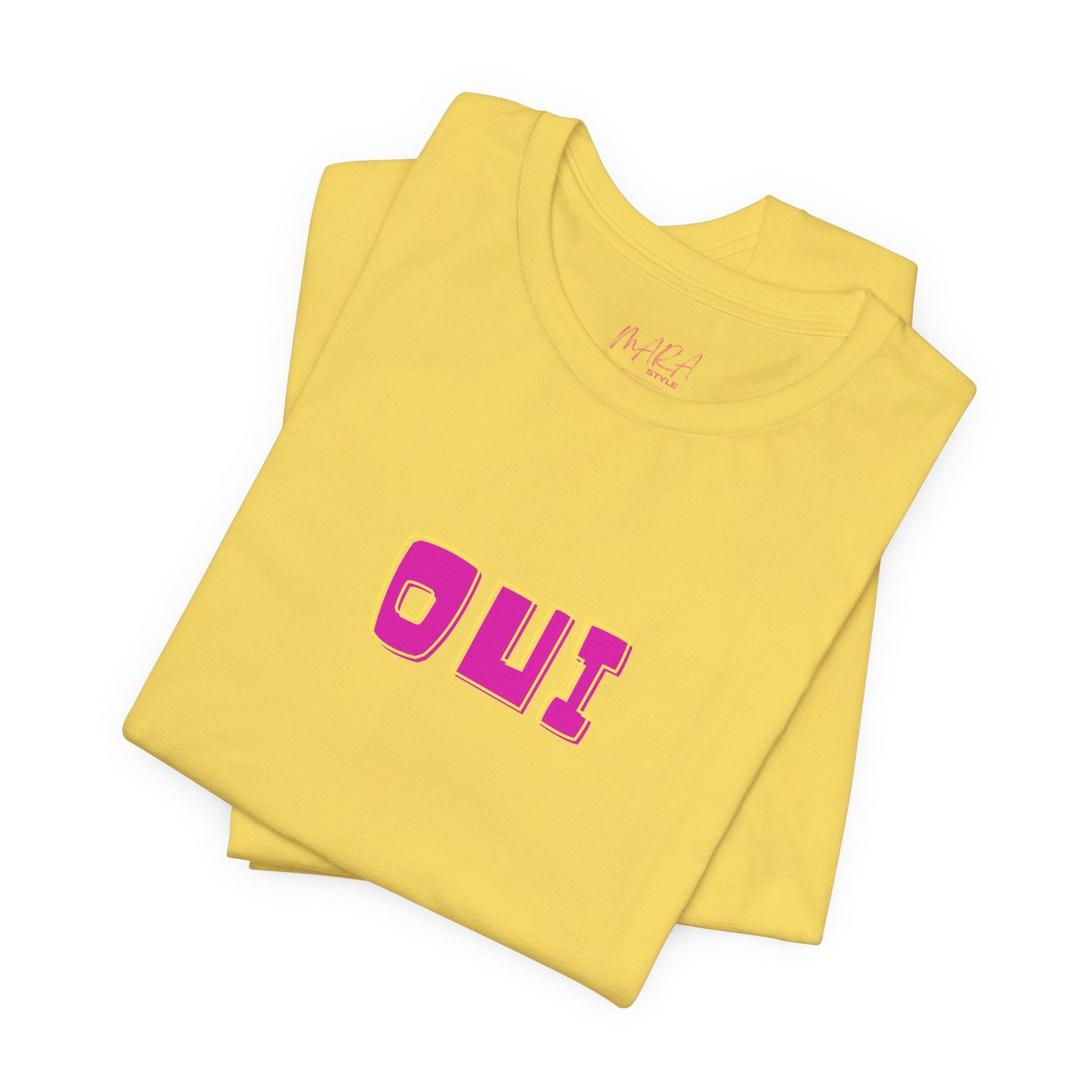 French Bold OUI Tee, Summer Colors
