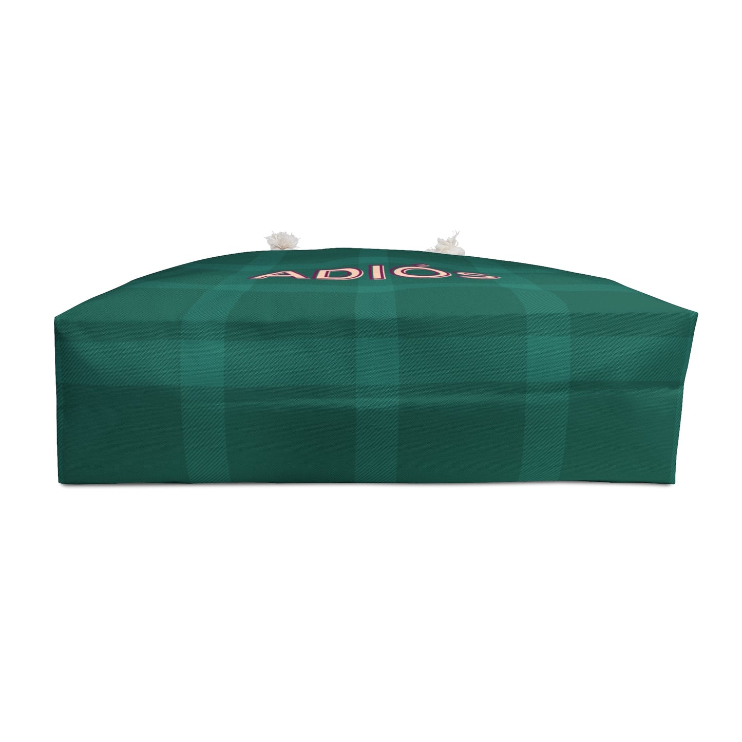 Adios Green Plaid Weekender Bag Tote,  Traveler Gift