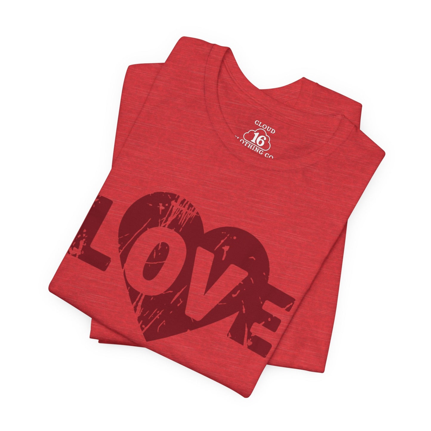 Love T-Shirt - Vintage Distressed Heart Graphic Tee - Romantic Couples Shirt