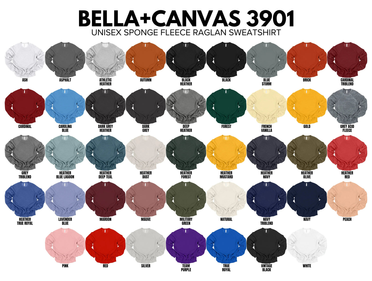 Custom Embroidered Bella + Canvas Sweatshirt - You Pick Sweatshirt Color, Thread Color, and Your Own Words!