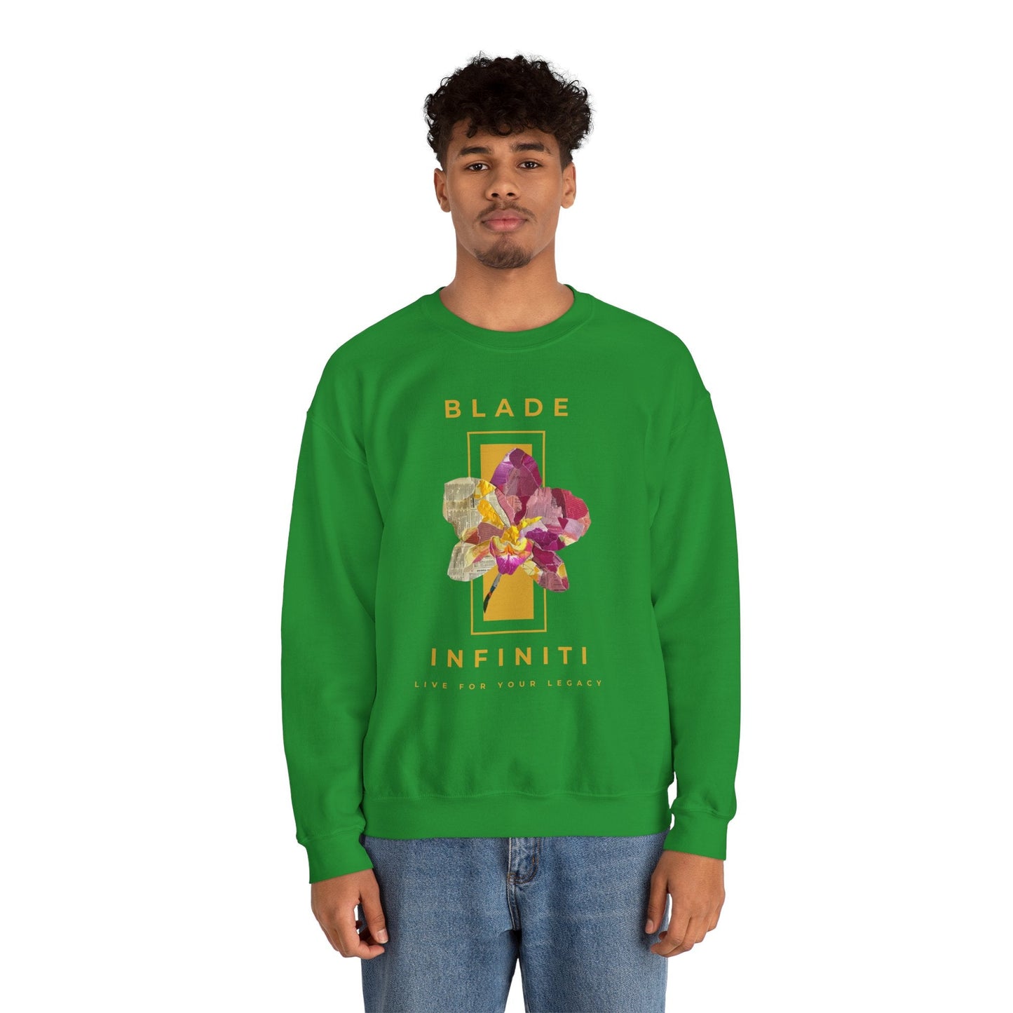 Essence of Infiniti Yellow Floral Unisex Crewneck Sweater