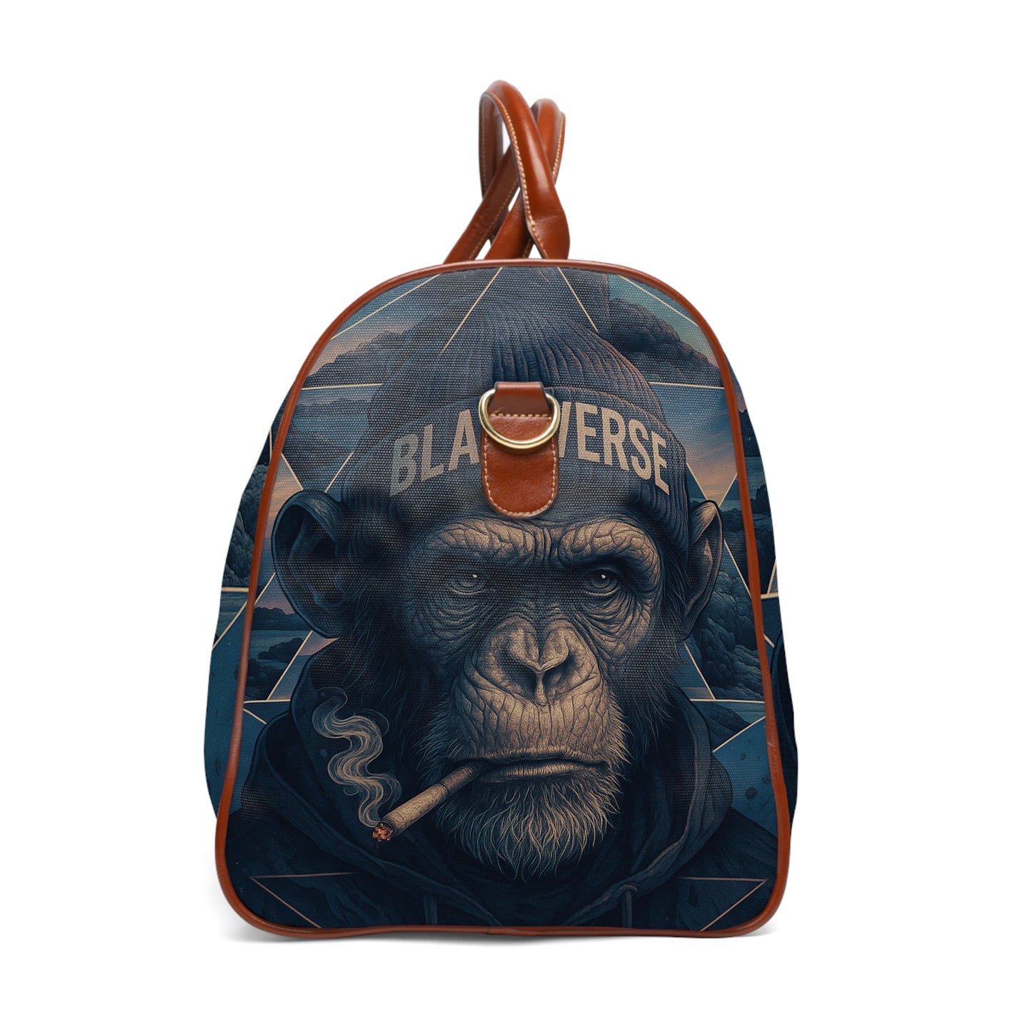 Galactic Weed Monkey Waterproof Travel Bag