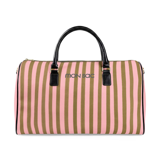 Women's Leather Travel Bag, MON SAC – Classic Feminine Weekender Duffle