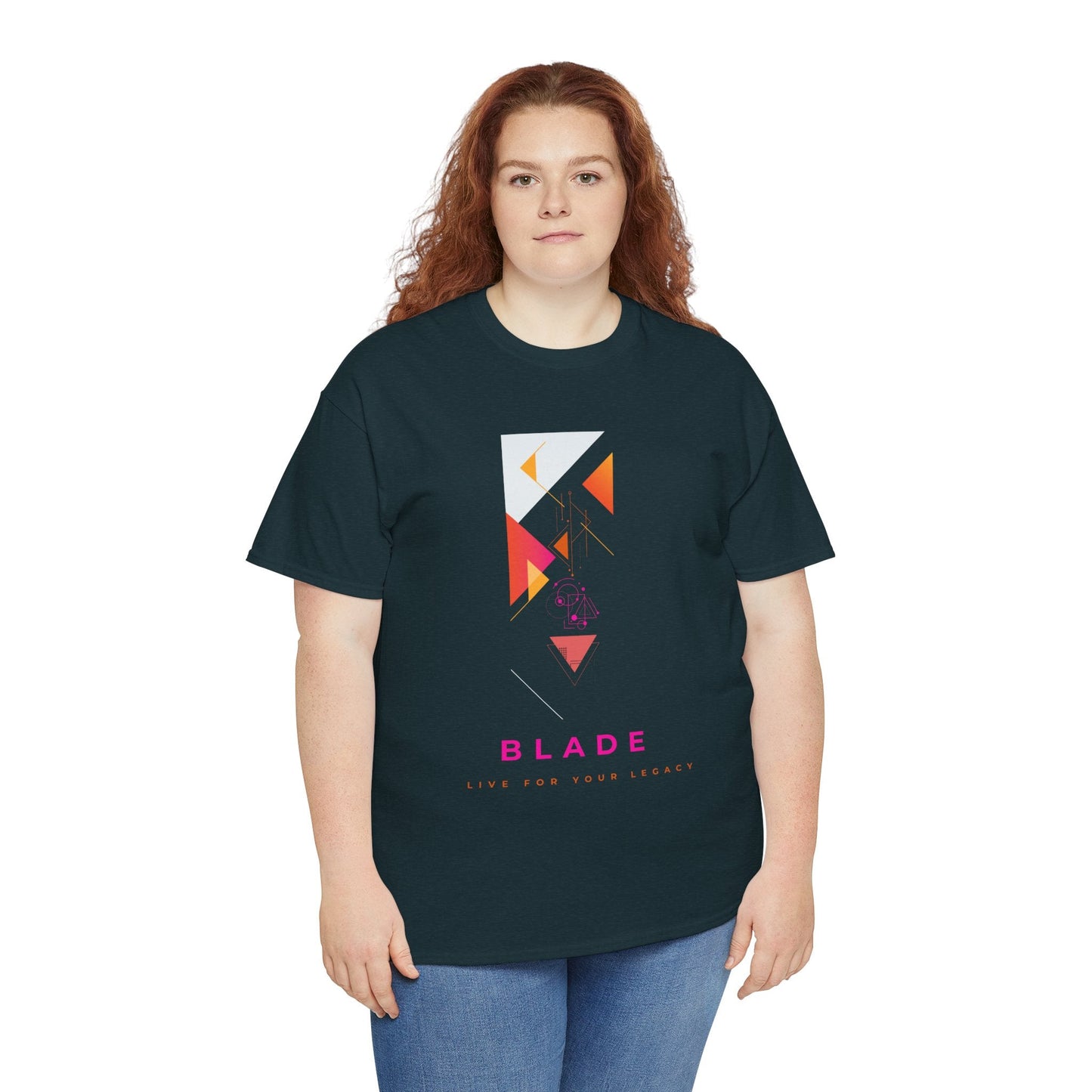 Geometric Odyssey  Pink/Orange T-Shirt