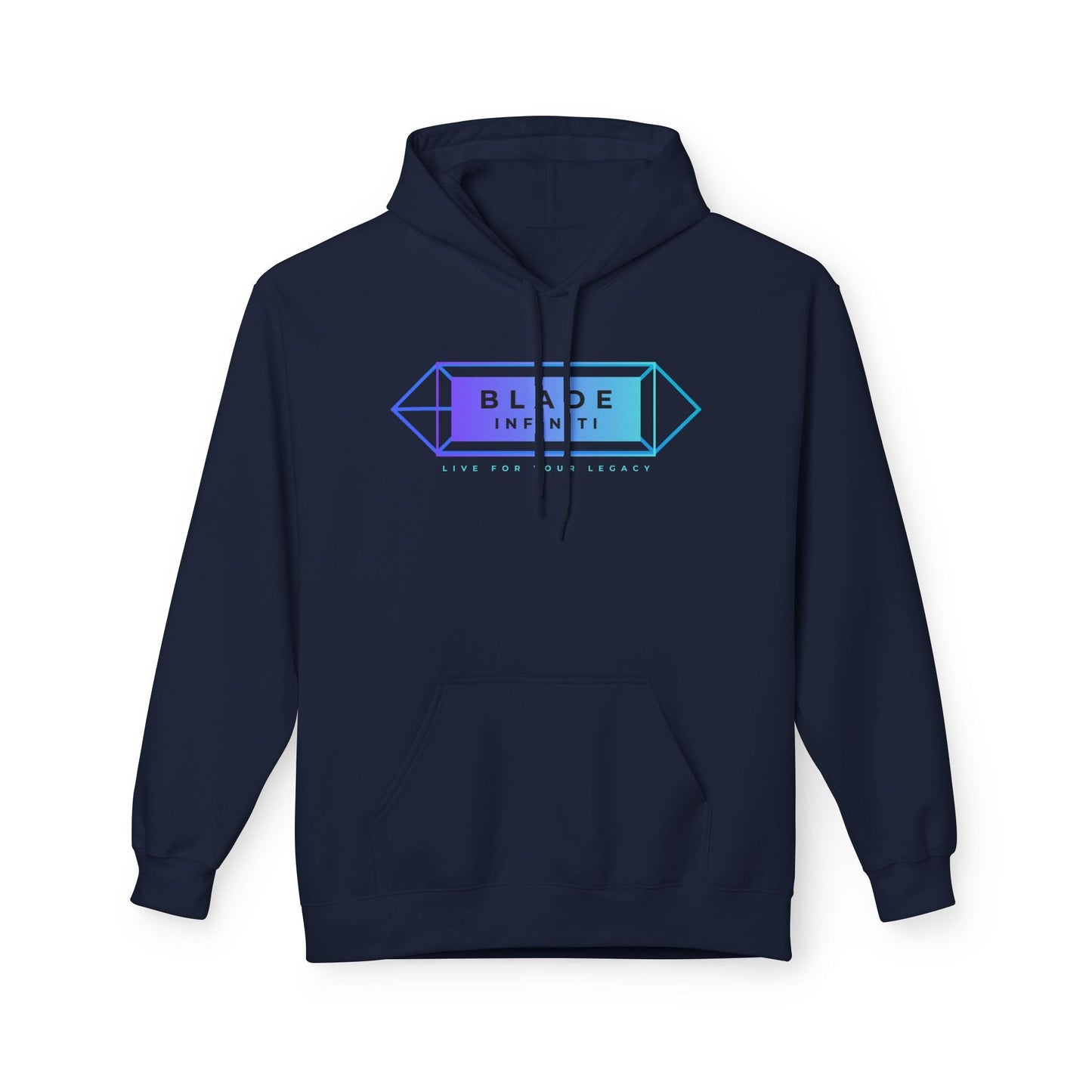 Geometric Infiniti Aqua/Purple Ombre Hoodie