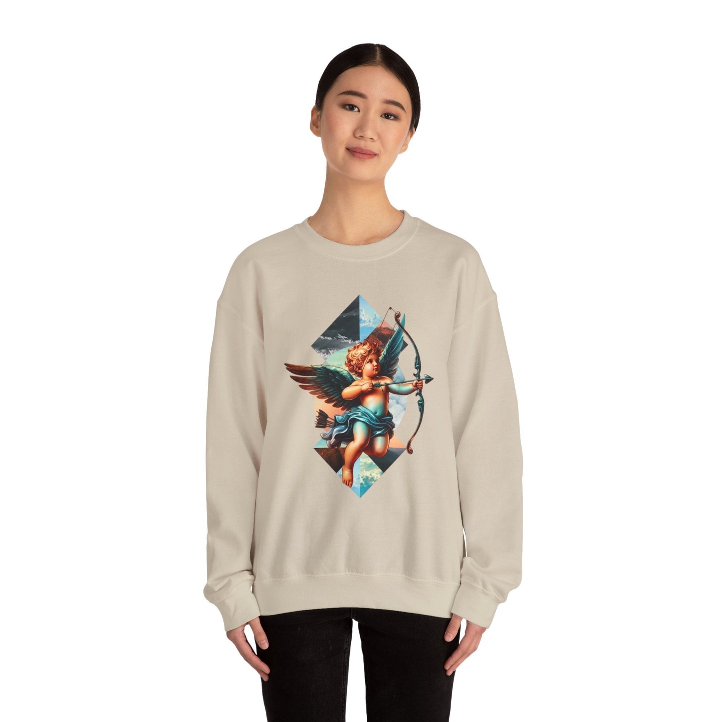 Cupid's Bow Blue + Arrow - Love, Infiniti Unisex Crewneck Sweater