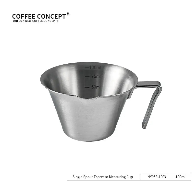 Best Espresso Shot Glass with Measurement Scale - Volcano 100ml Stainless Steel Under $6