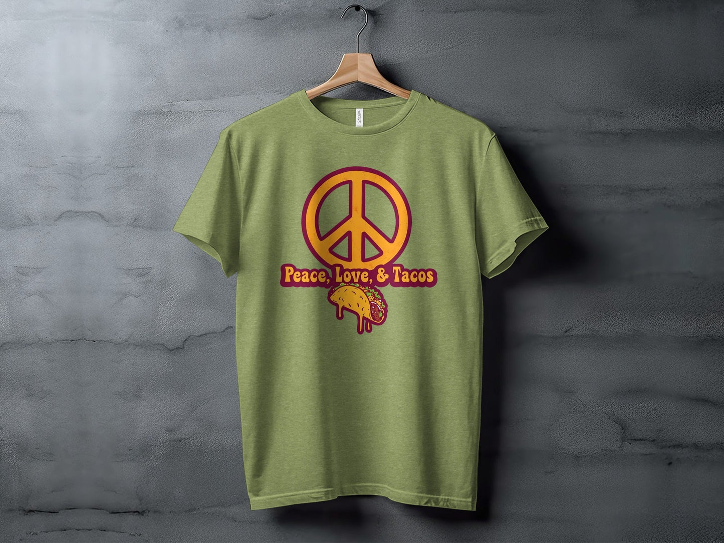Peace Love Tacos Illustration for Taco Enthusiasts T-Shirt
