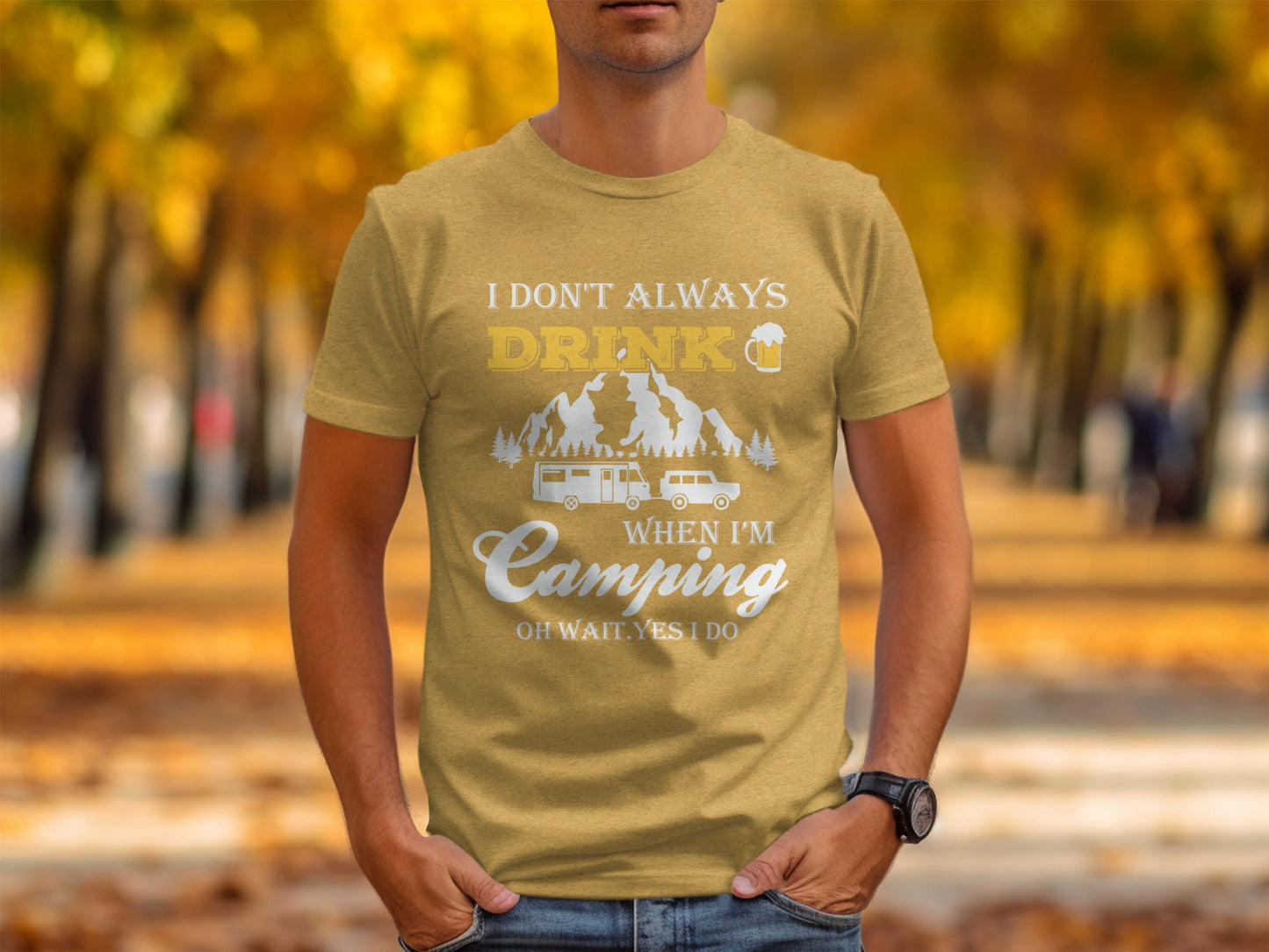 Camping Trip Funny Drinking Quote Graphic Adventure T-Shirt