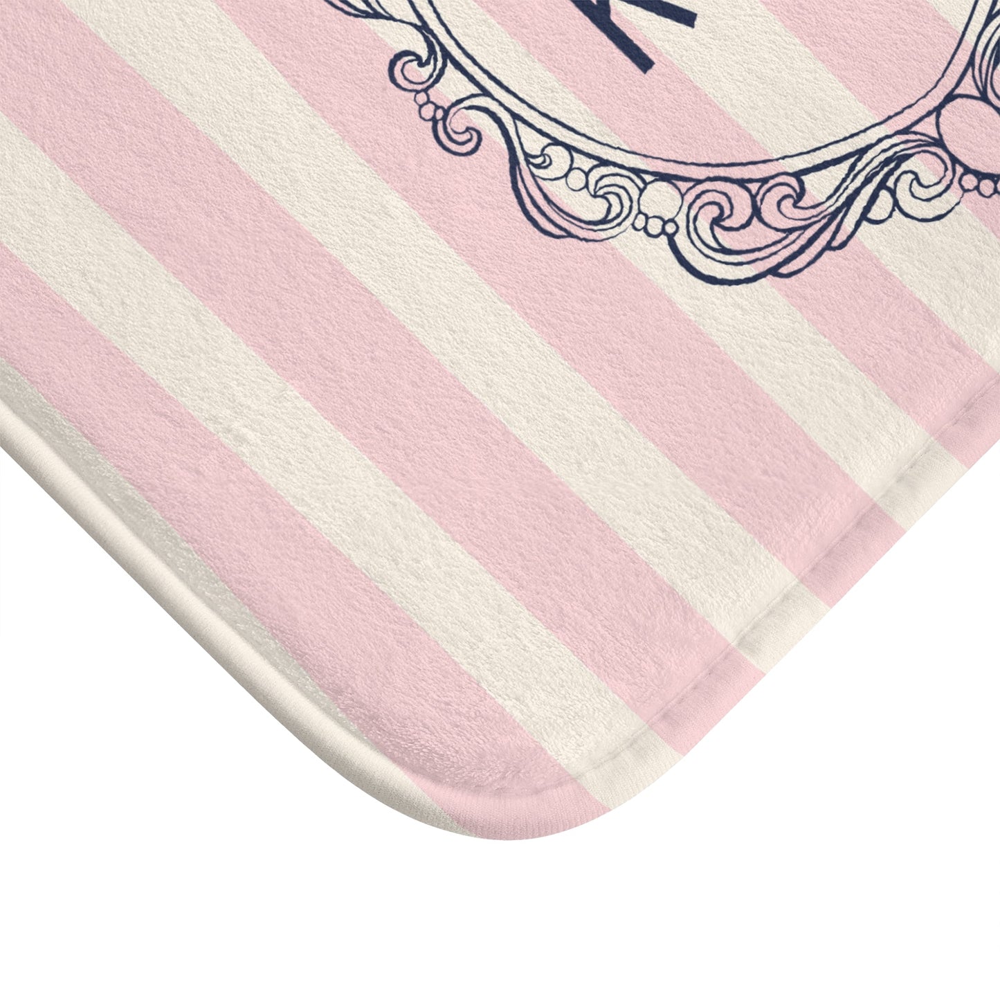 Powder Room Pink Striped Bath Mat | Girly Decor