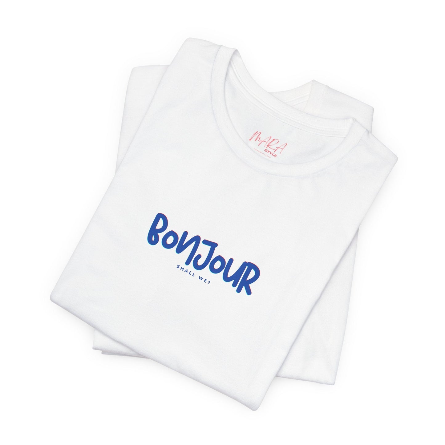 Bonjour Playful Hello Unisex Tee, French Preppy
