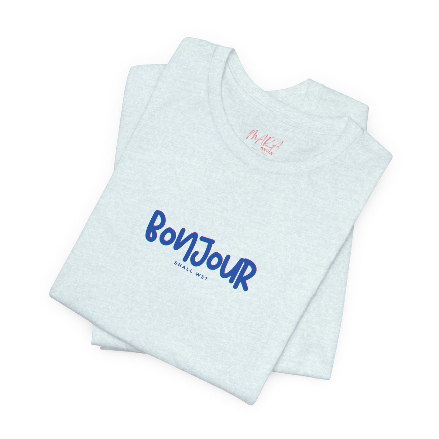 Bonjour Playful Hello Unisex Tee, French Preppy