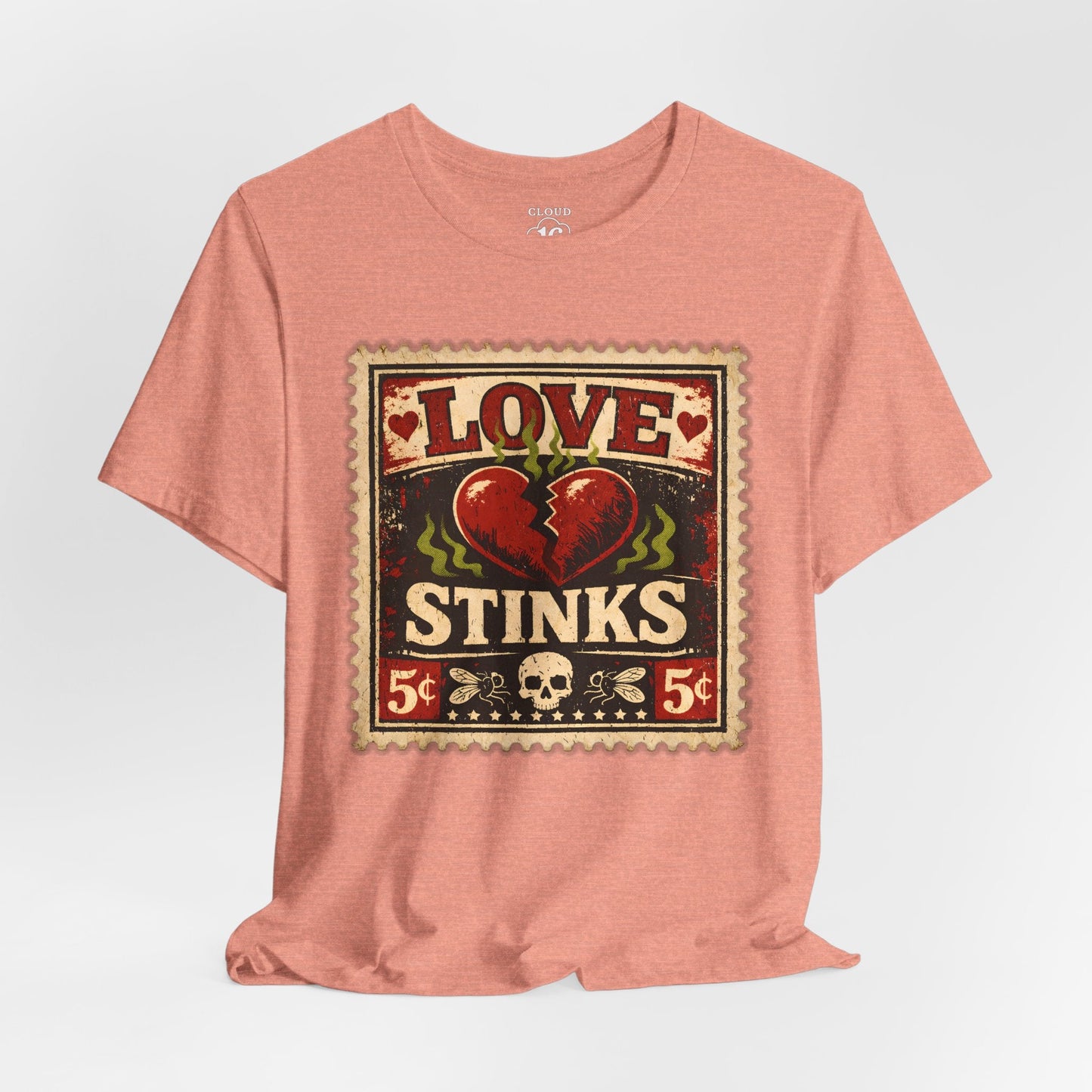 Love Stinks Postage Stamp Tee T-Shirt