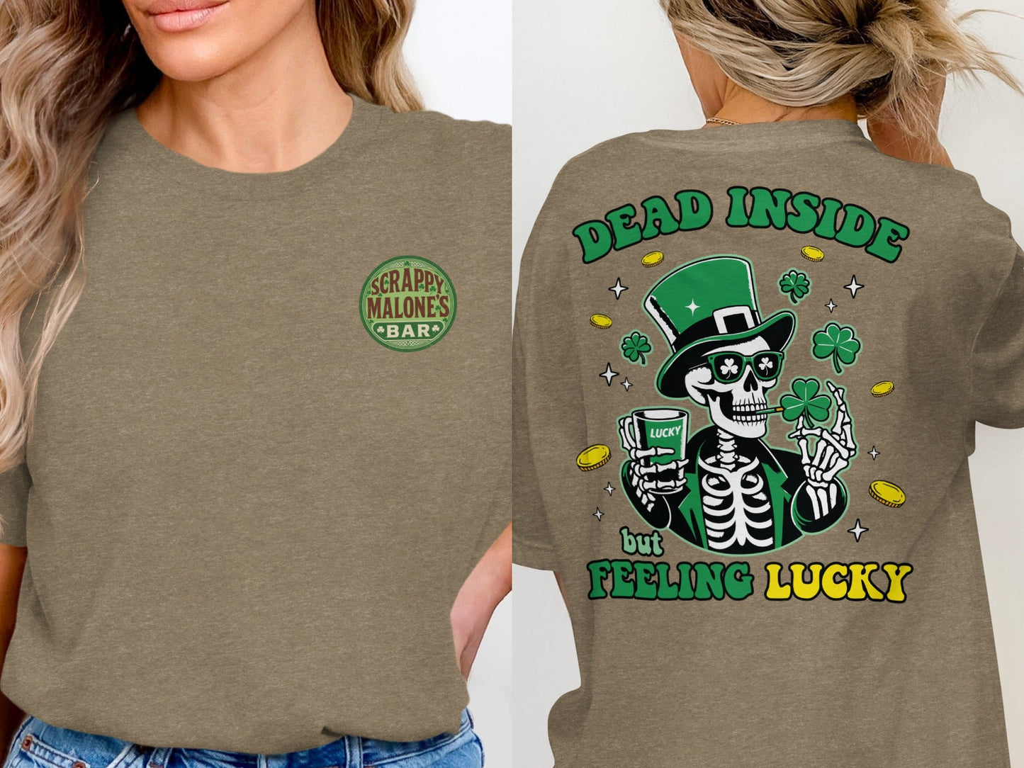 Scrappy Malone's Bar, Unique Design, Other Products, Bar Decor, Irish Theme, Lucky Clover Design, St Patricks Day Gift, Green, Circle