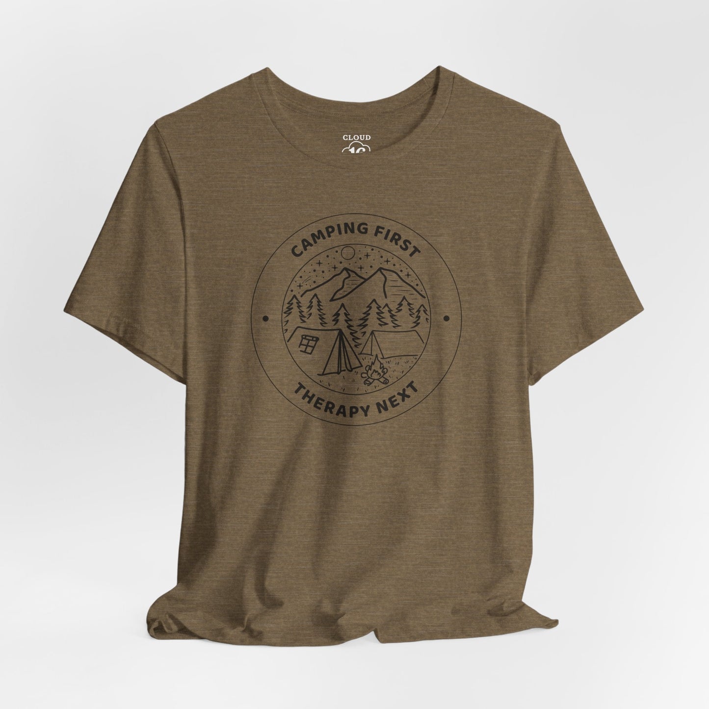 Camping Therapy Unisex T-Shirt - Nature Lover Gift for Outdoor Adventures