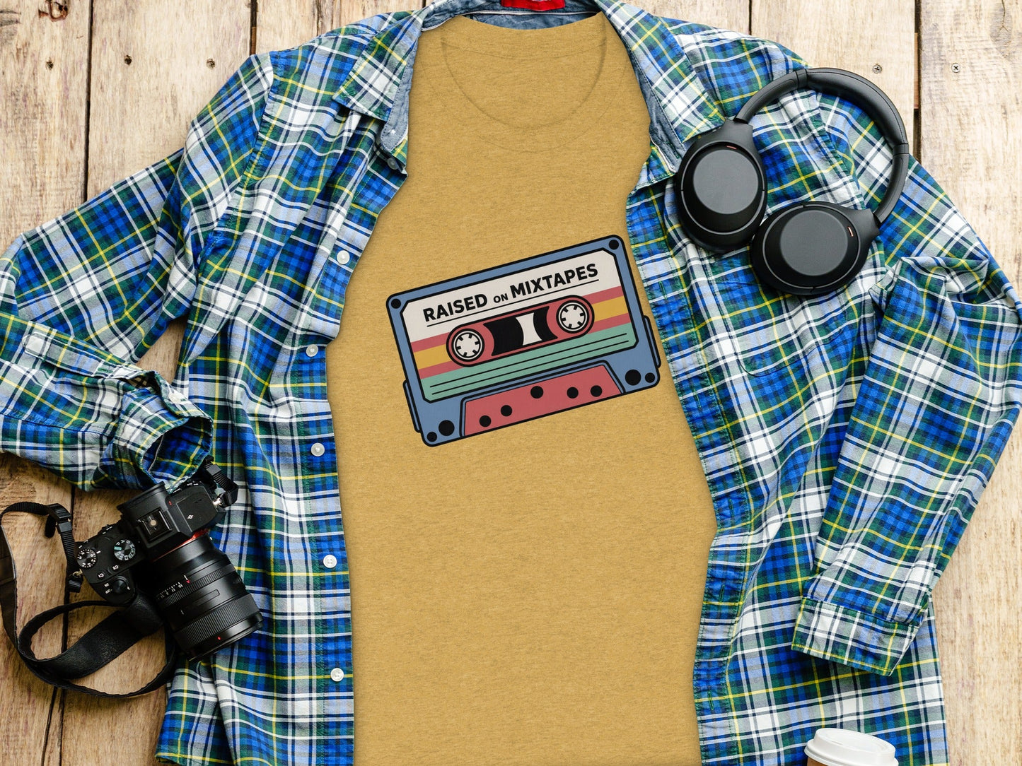 Raised On Mixtapes Retro Cassette T-Shirt