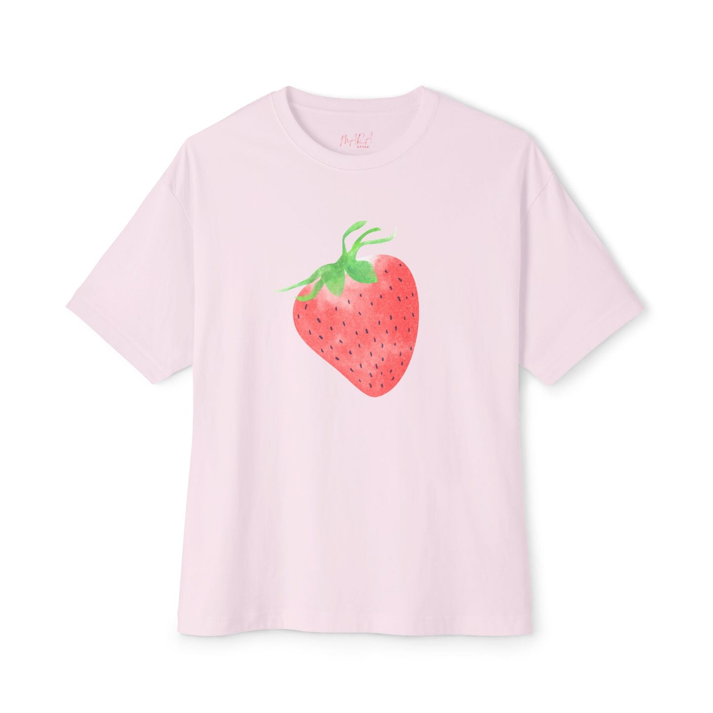 Cute Strawberry Graphic Tee -  Boxy Oversized T-Shirt