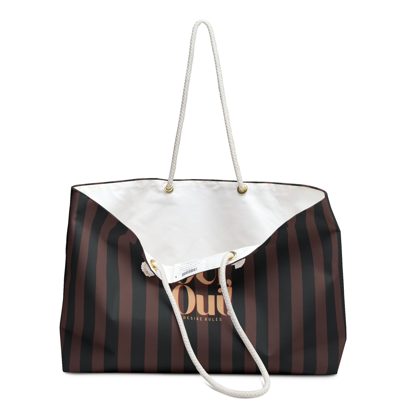 Oui, Oui Desire Rules Black Oversized Tote Bag