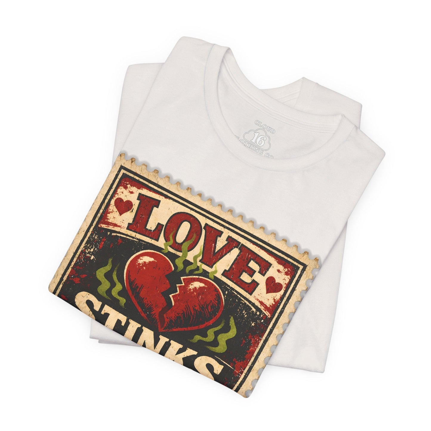 Love Stinks Postage Stamp Tee T-Shirt