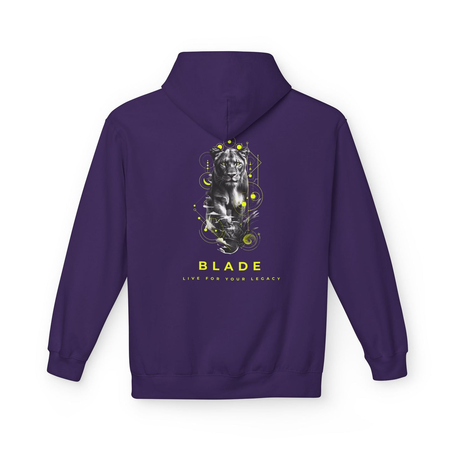 Geometric Reign Neon Green TX Panther Hoodie