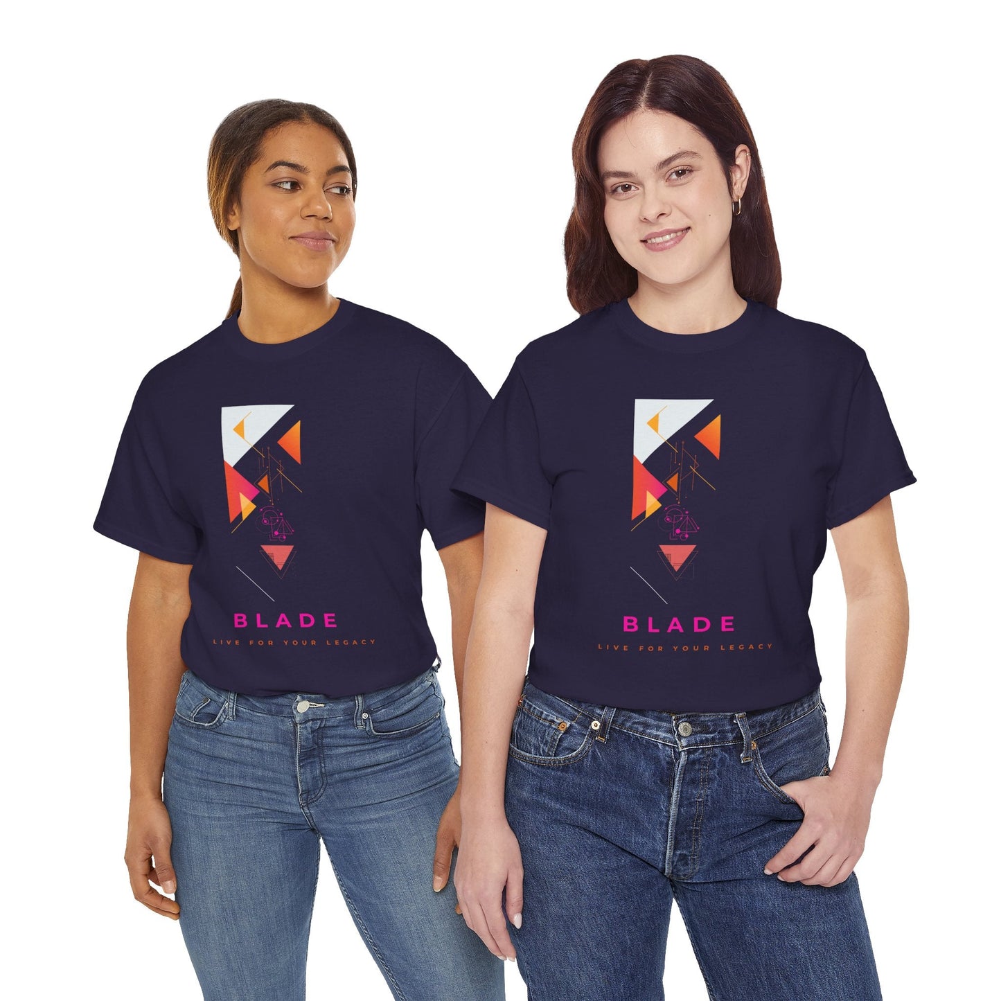 Geometric Odyssey  Pink/Orange T-Shirt