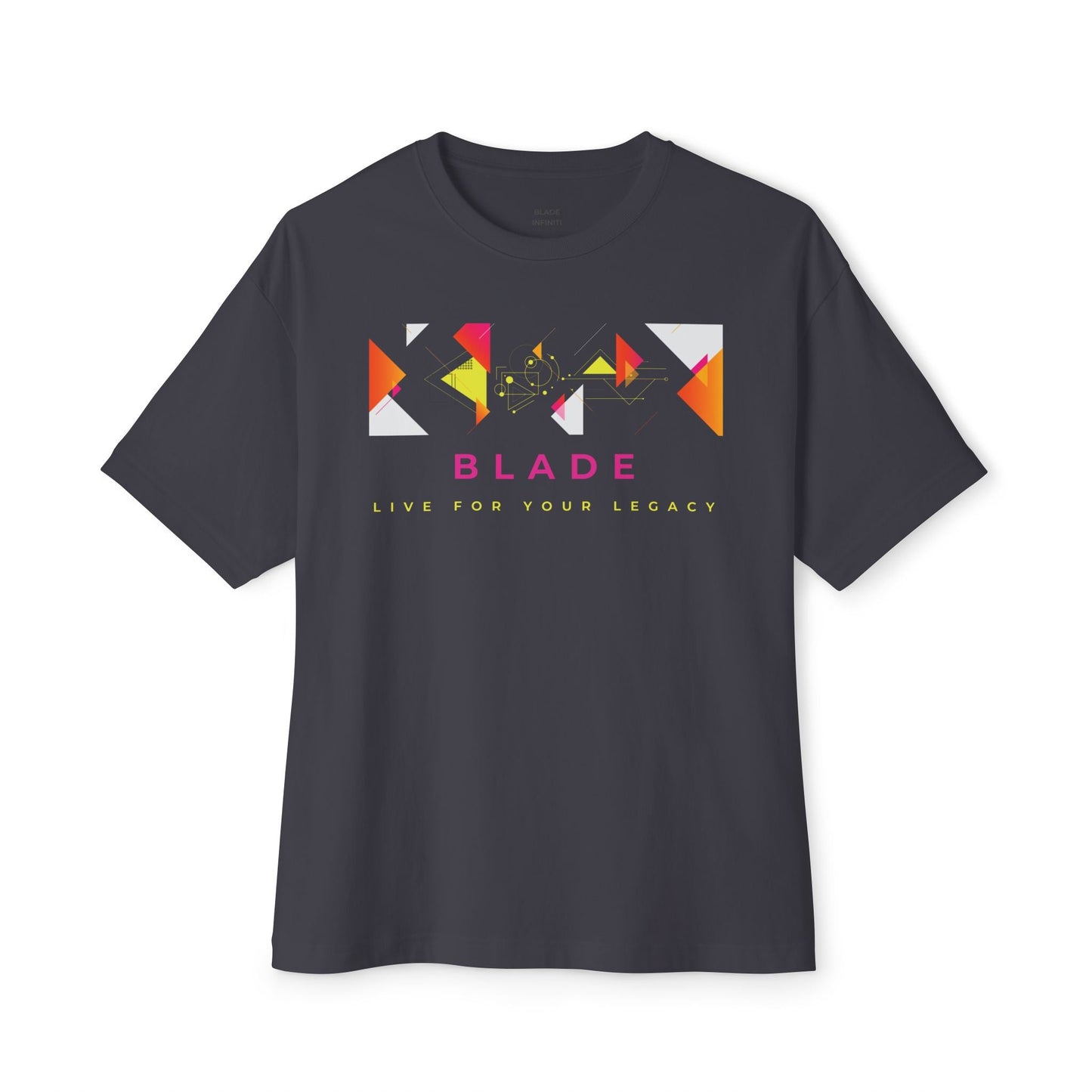 Geometric Odyssey Pink/Green Oversized Boxy T-Shirt