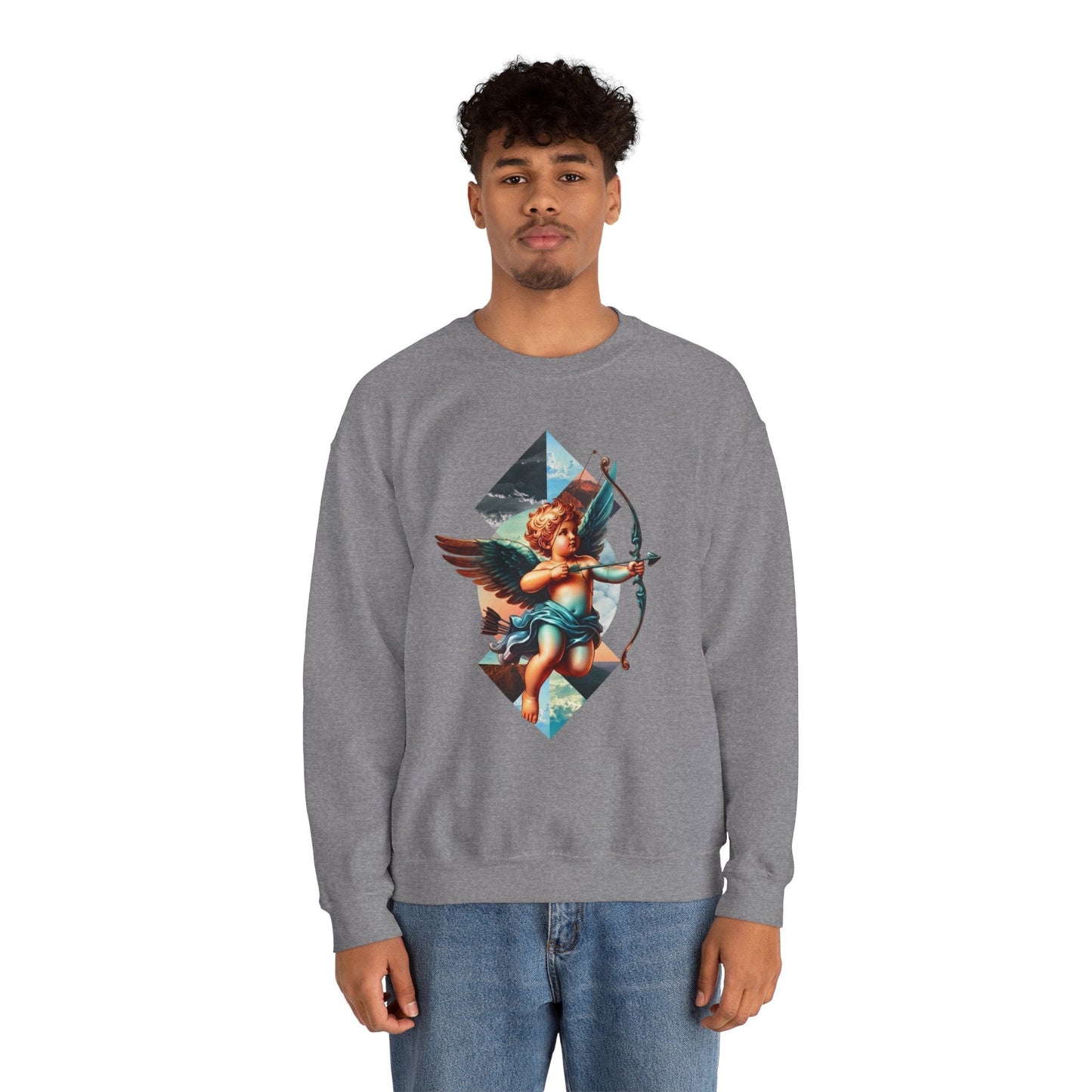 Cupid's Bow Blue + Arrow - Love, Infiniti Unisex Crewneck Sweater