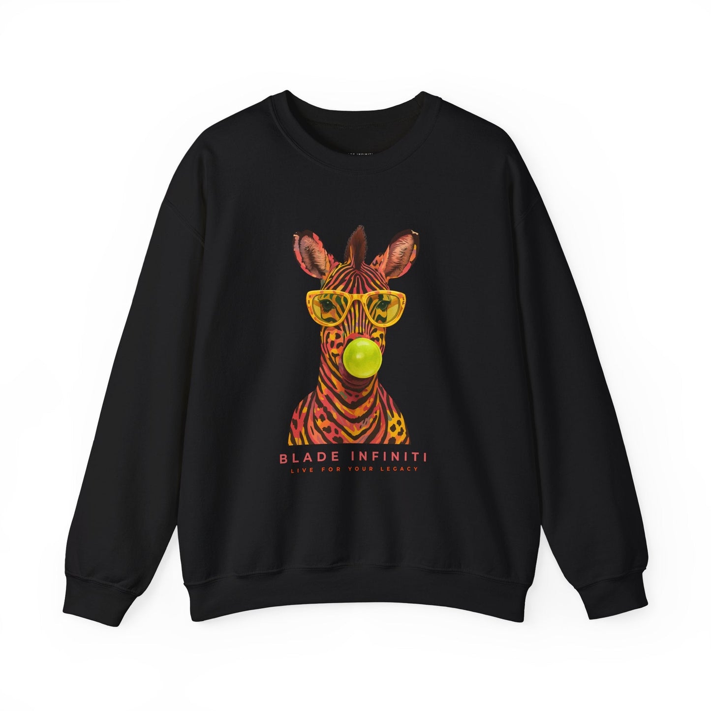 Zebra Pop Unisex Crewneck Sweater
