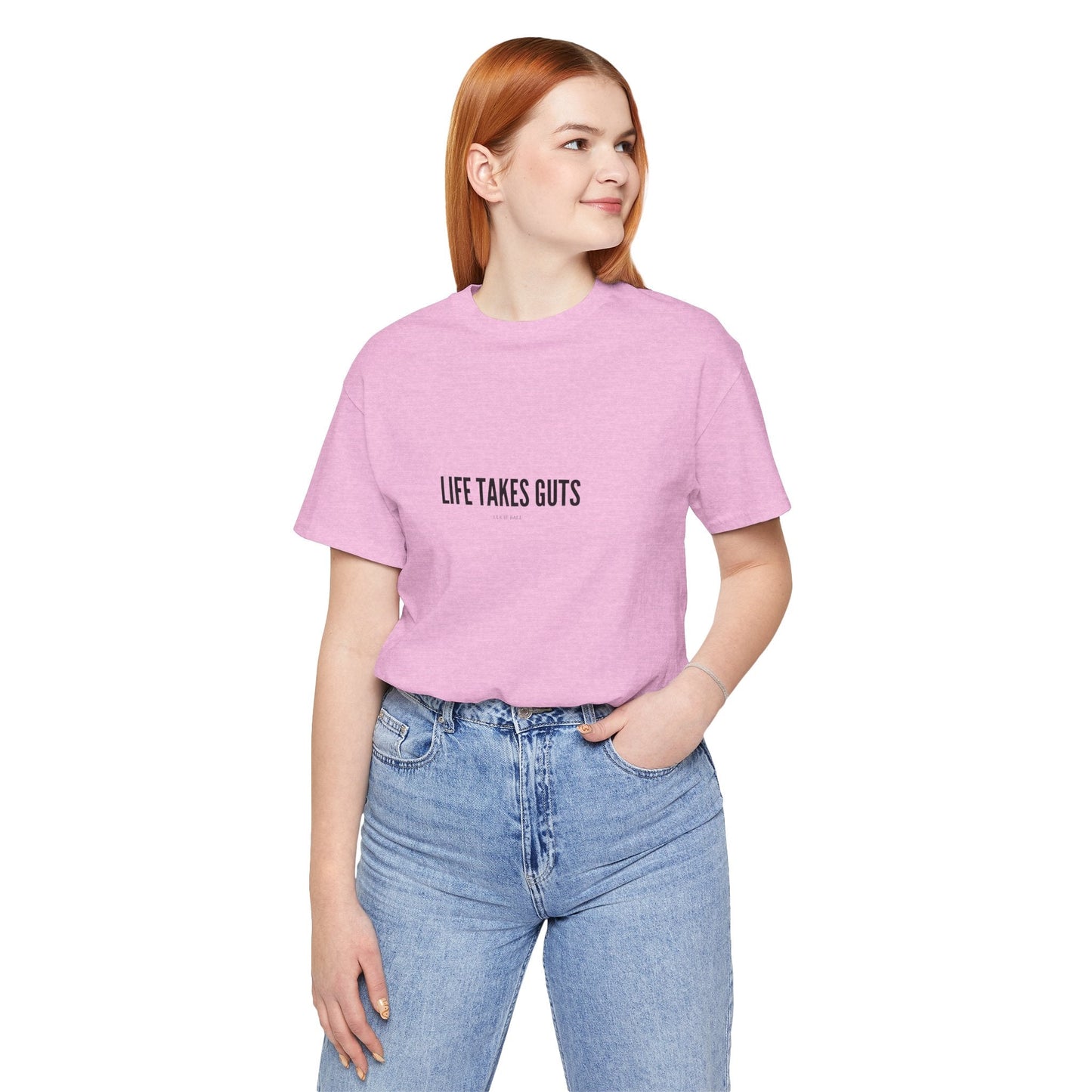 Lucille Ball "Life Takes Guts" Tee, Motivational T-shirt