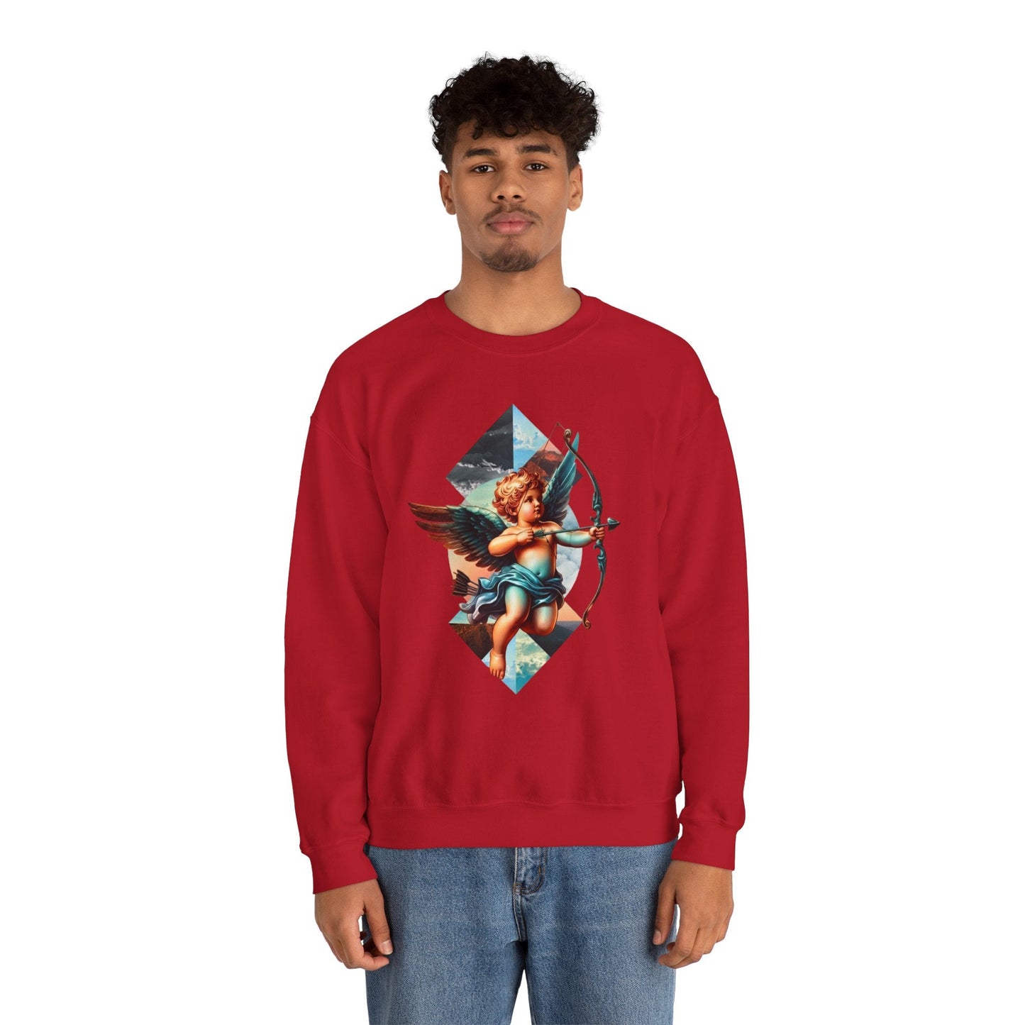 Cupid's Bow Blue + Arrow - Love, Infiniti Unisex Crewneck Sweater