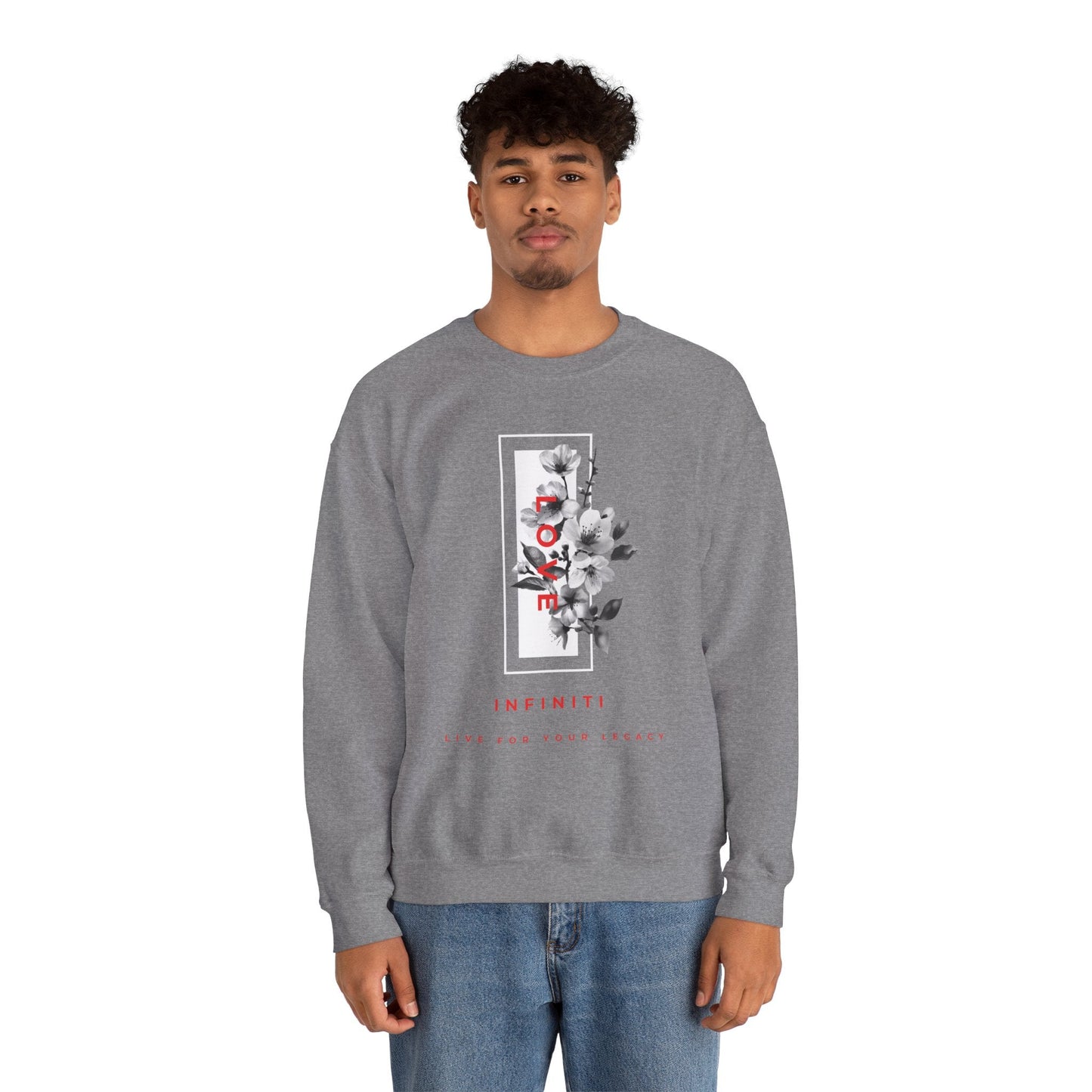 Bloom Bae Red/White Floral Love, Infiniti Sweater
