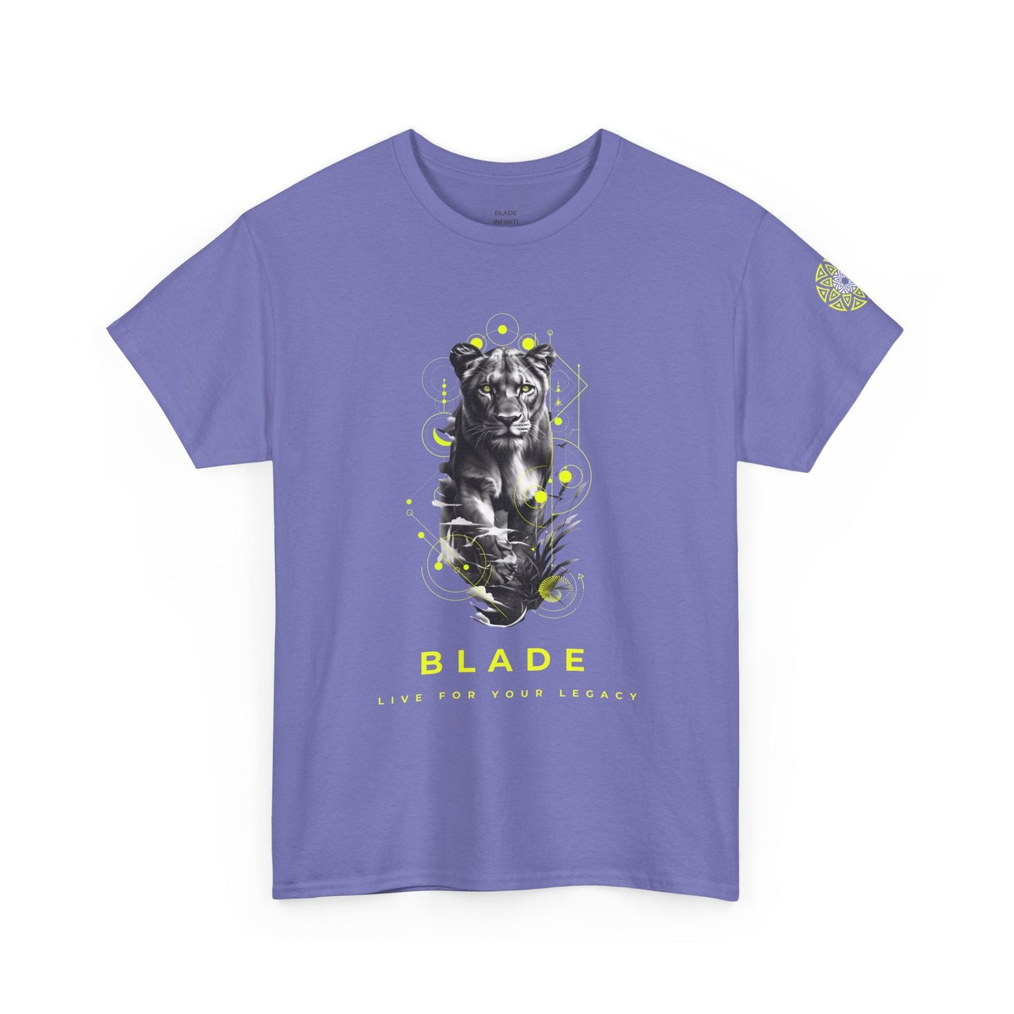Geometric Reign Neon Green TX Panther T-Shirt