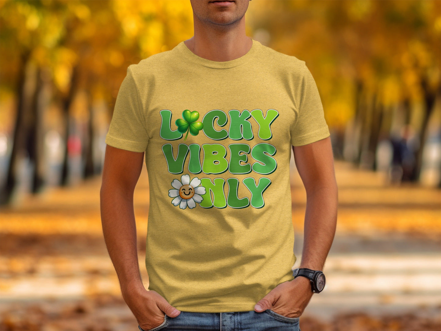 Lucky Vibes Only T-Shirts, Saint Patricks Day Shirt, Clover Shirt, Shamrock Shirt, Flower Shirt, Trendy Shirts