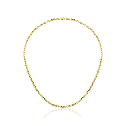 14K Gold Anchor Mariner Chain