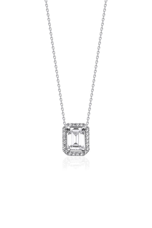 14K Gold Baguette Necklace