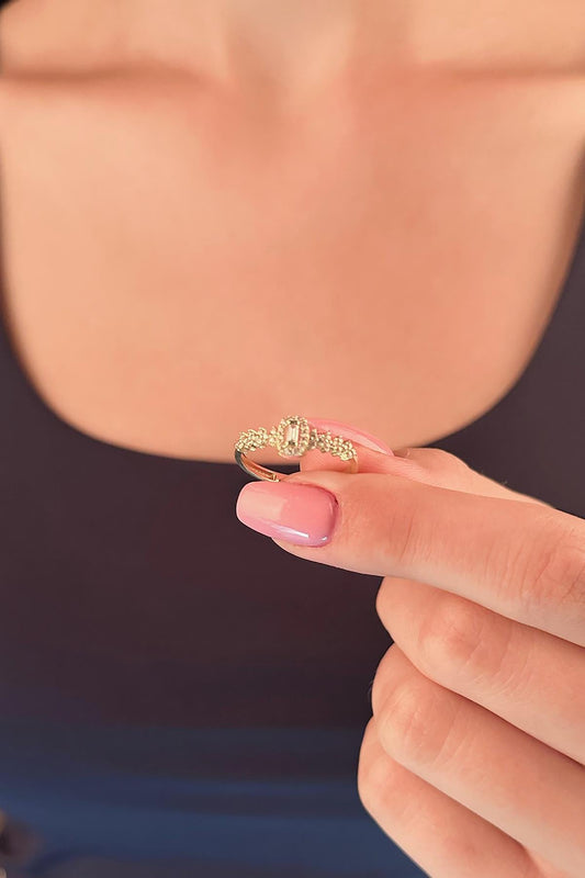 14K Gold Baguette Ring