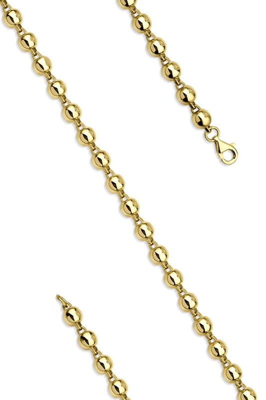 14K Gold Ball Beaded Bracelet